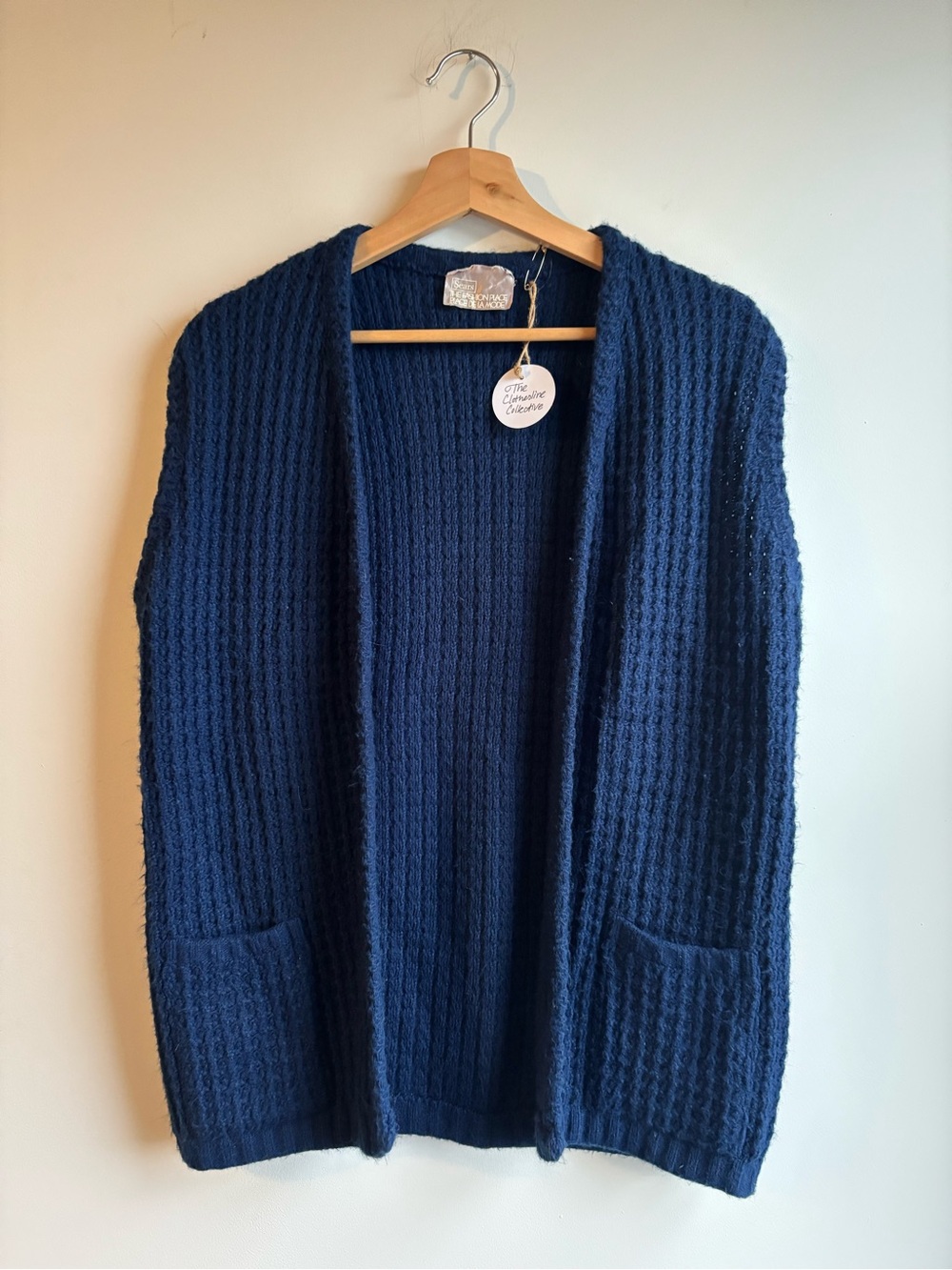 Vintage Sears Navy Sweater Knit Vest